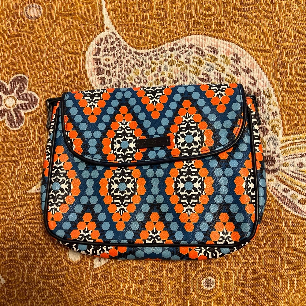 Vera Bradley Marrakesh Beads Orange Blue Crossbody Purse Shoulder Bag.